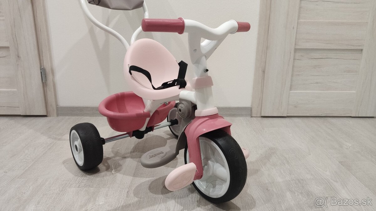 Trojkolka s opierkou Be Move Comfort Tricycle Pink Smoby