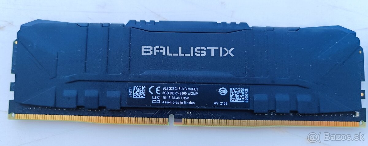 Crucial 16GB KIT DDR4 3600 MHz CL16 Ballistix Black