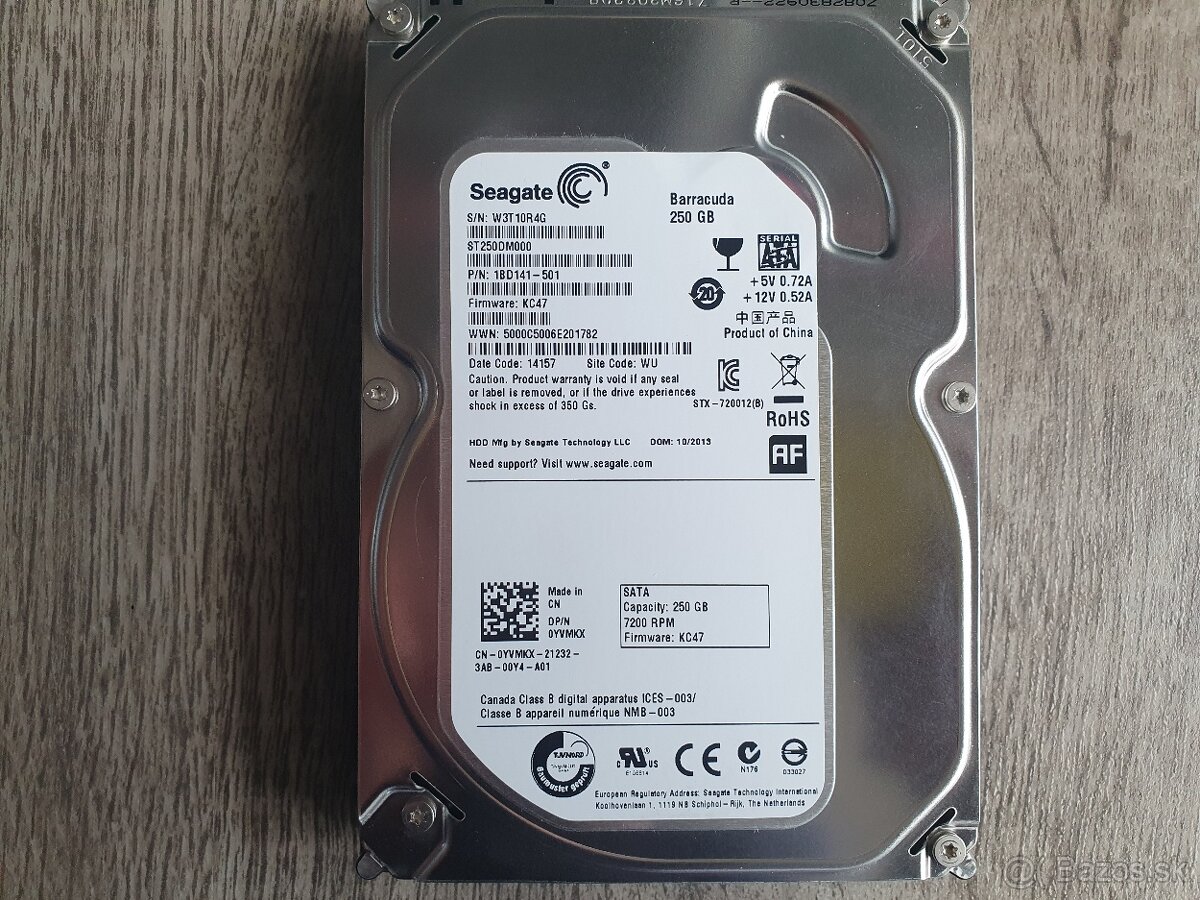 250GB HDD 7200rpm  Seagate Baracuda