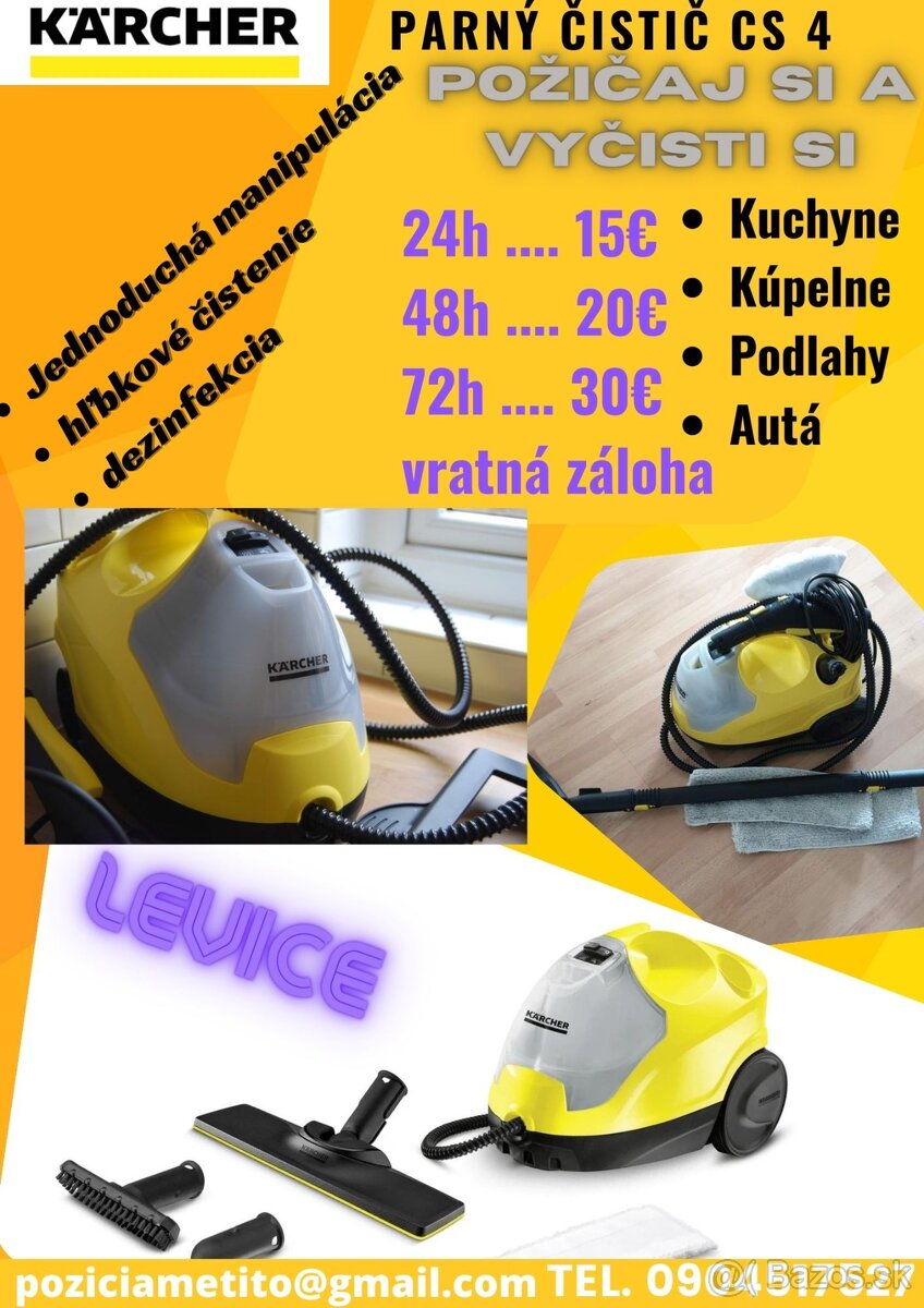 parný čistič Karcher SC 4 EasyFix prenájom