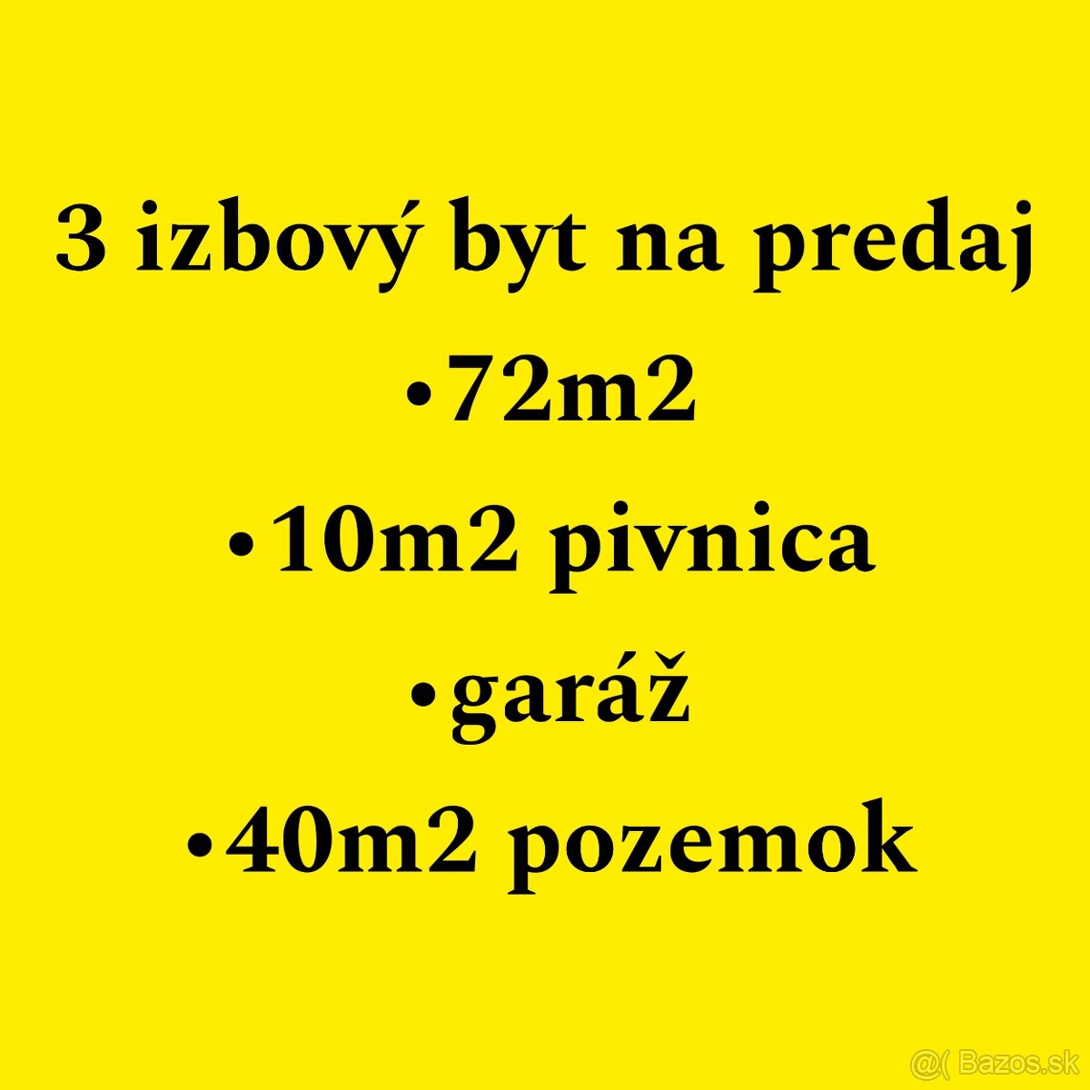 3 izbový byt s pozemkom a garážou