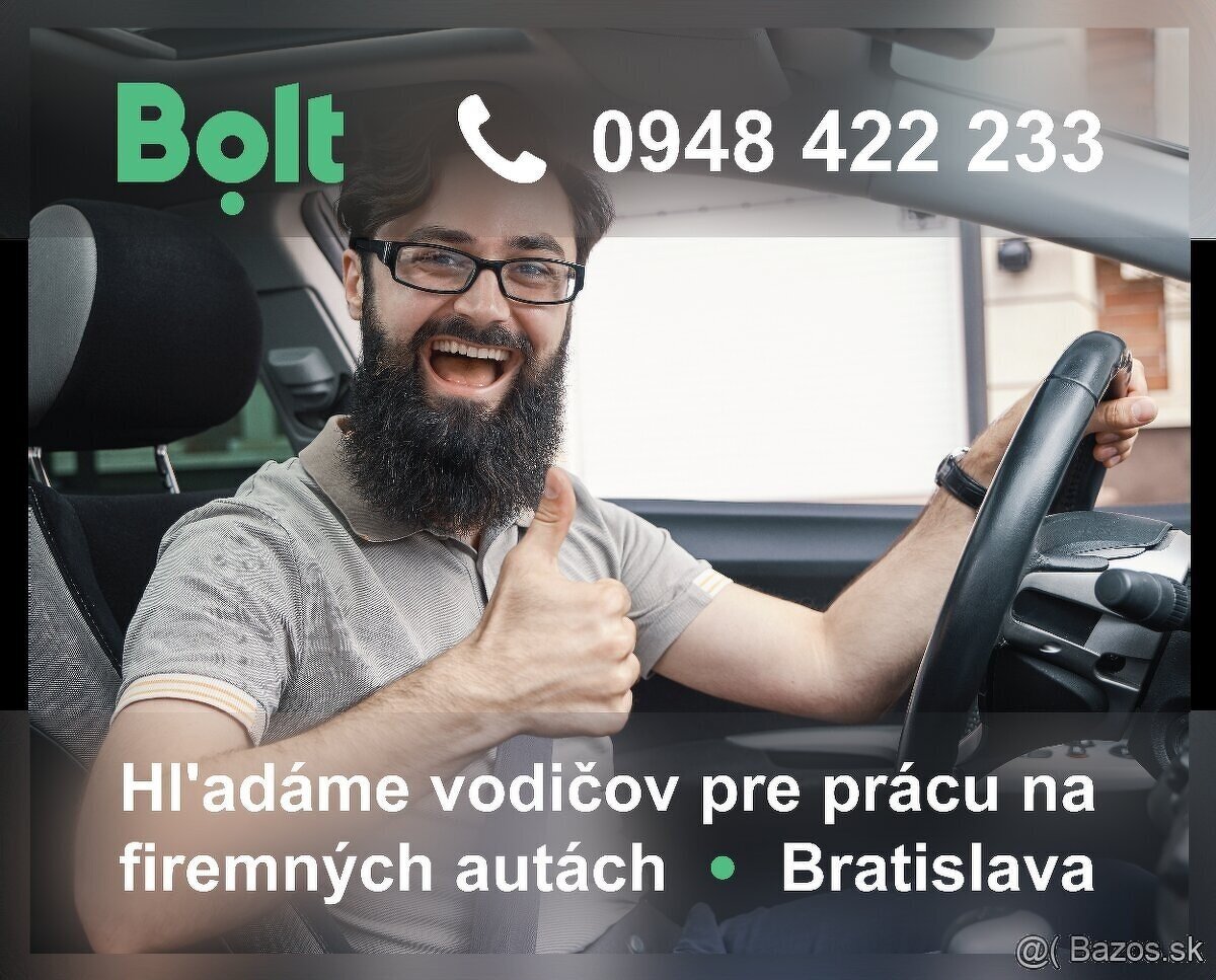 Vodič taxi BOLT - Bratislava