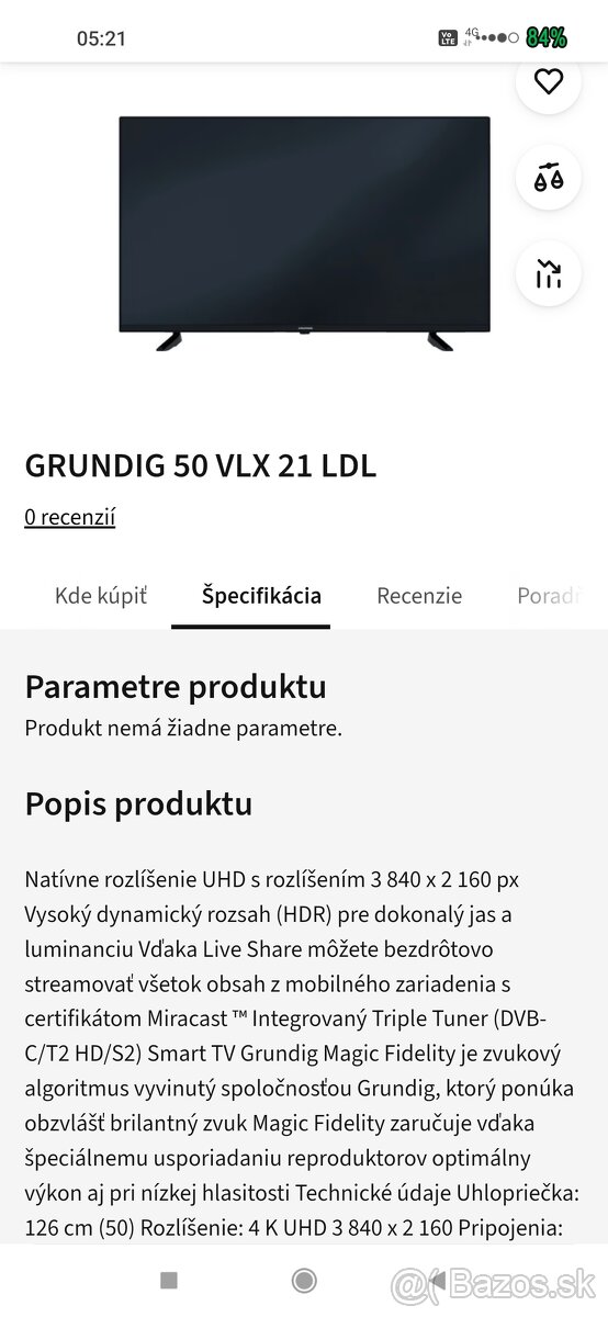 Grundig televizor za polovičnú cenu