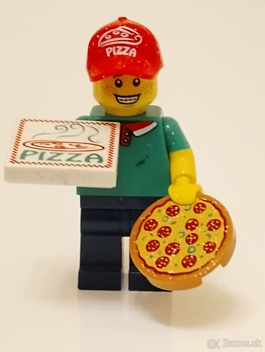 LEGO minifigúrka Pizza Delivery Man col12-11