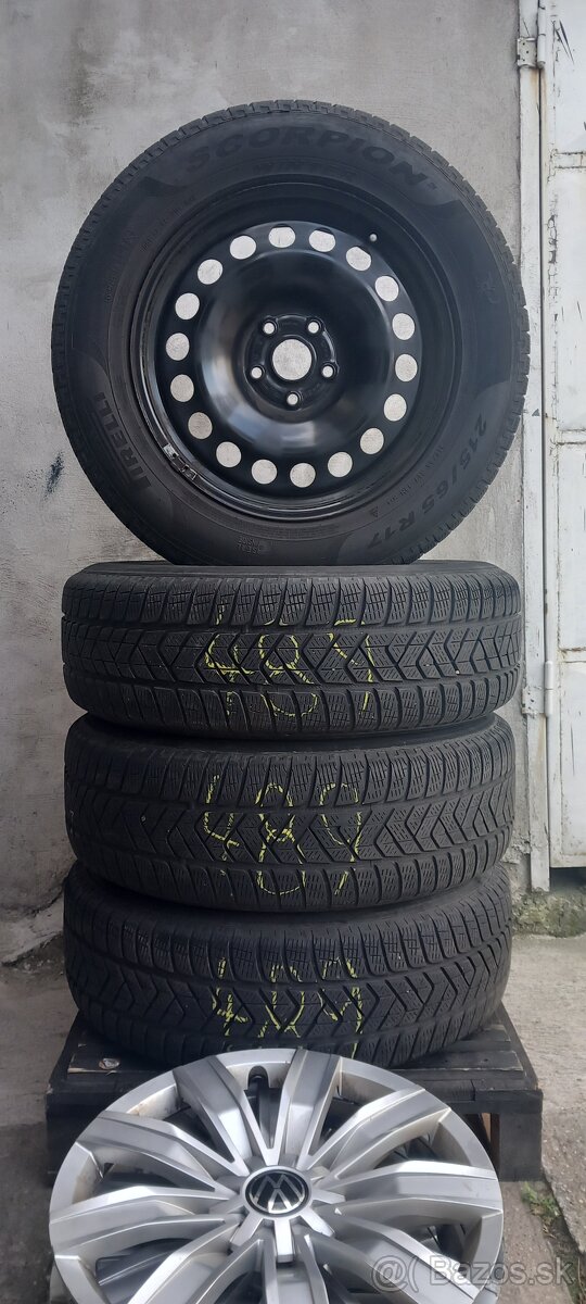 Plechove disky 5x112 r17 zimne pneu 215/65 r17