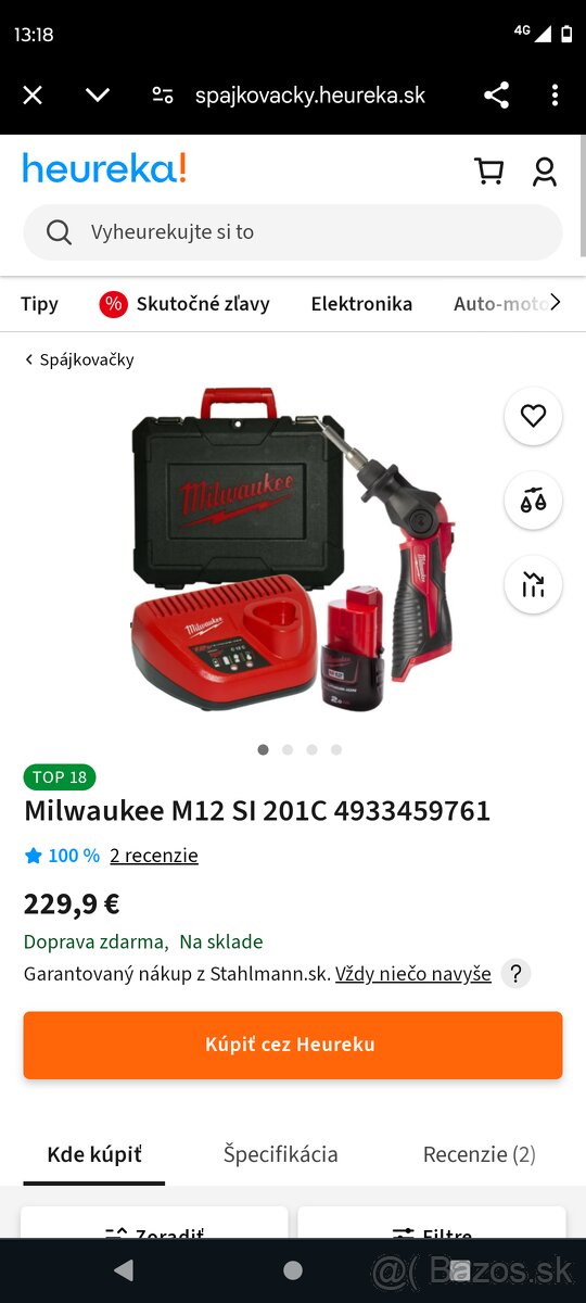 MILWAUKEE M12 SI-201C aku pájkovačka