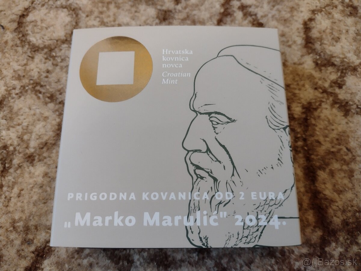 2 € Chorvátsko 2024 proof Marko Marulic