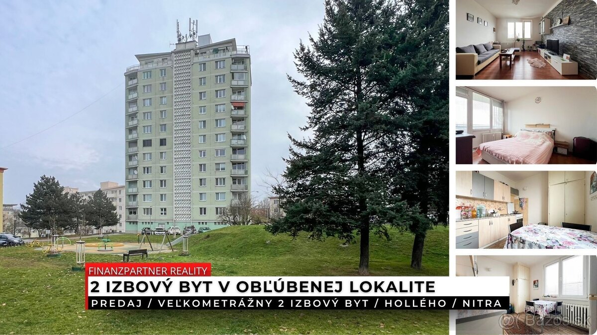 REZERVOVANÝ Veľkometrážny 2 izbový byt, Hollého, Nitra + 3D