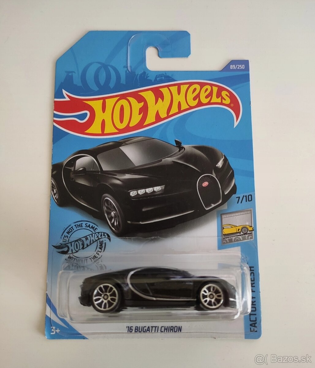 Hot Wheels Bugatti Chiron black long card