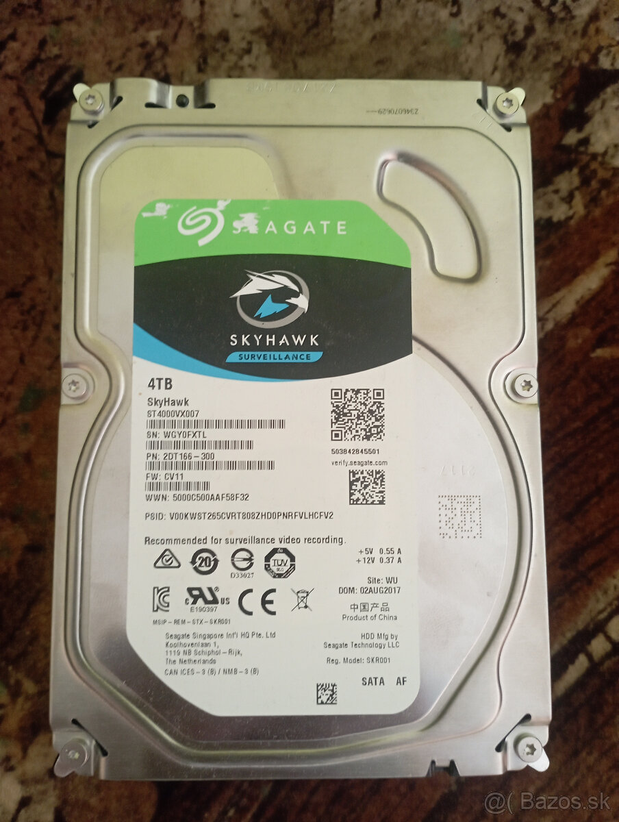 Predám 4TB HDD SEAGATE Skyhawk