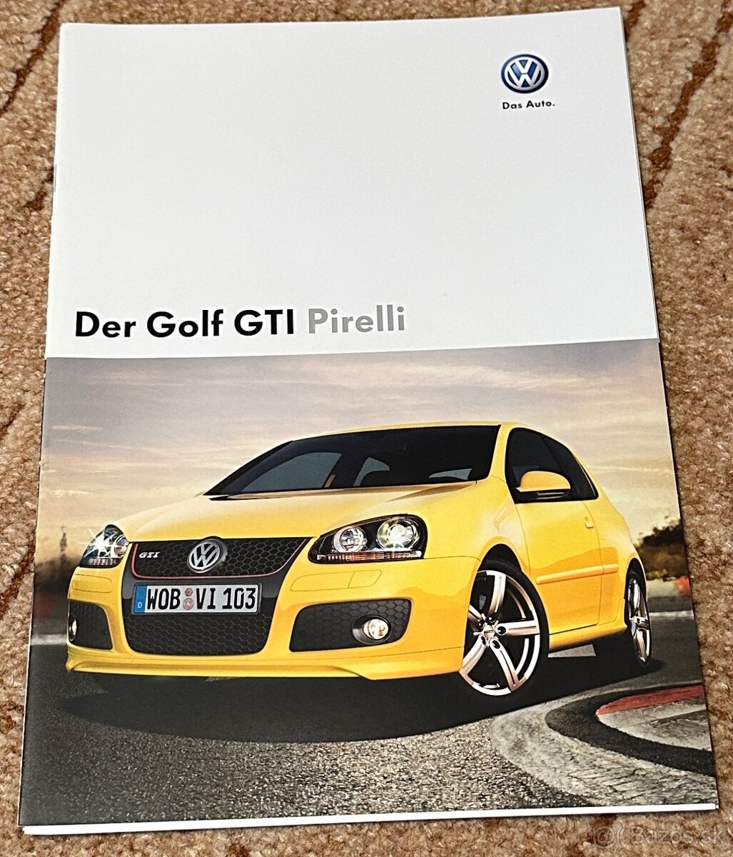 REZERVACE Prospekt Volkswagen Golf GTI Pirelli