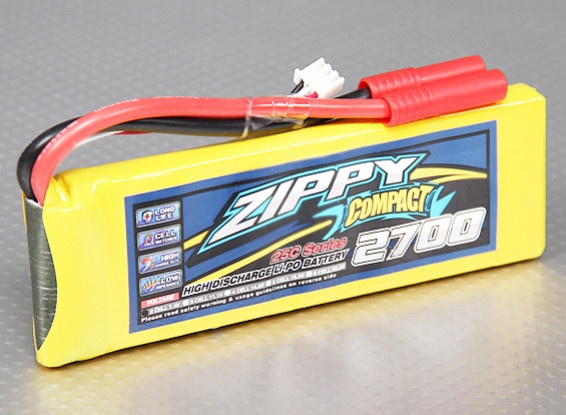 Lipo ZIPPY 2700mAh 2S 25C NOVÉ