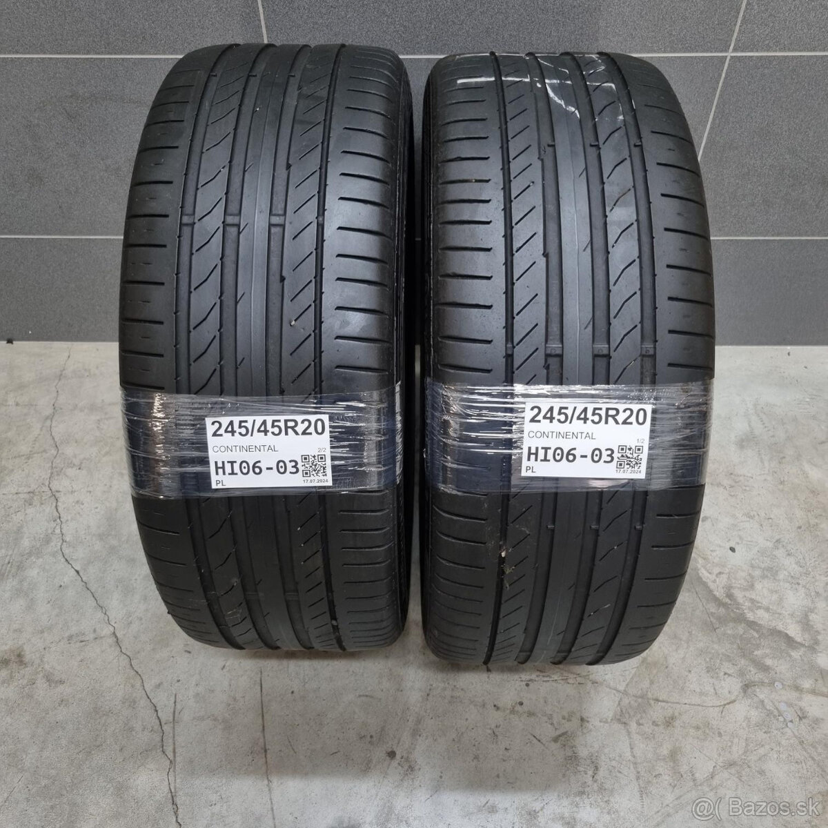 Letné pneumatiky 245/45 R20 CONTINENTAL