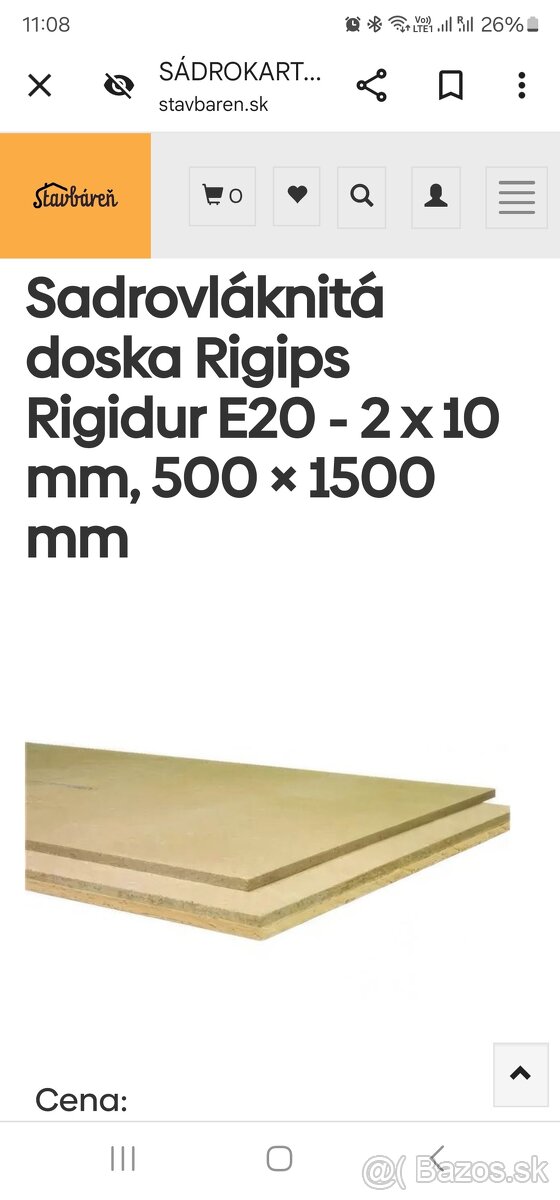 Podlahové dielce Rigidur E20 20x1500x500 mm, 0,75 m2  3ks.