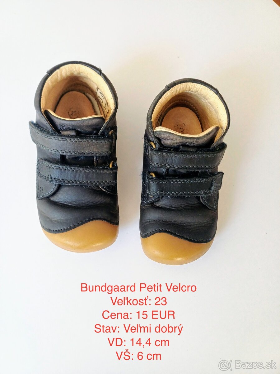 Členkové barefoot topánky Bundgaard Petit velcro (23)