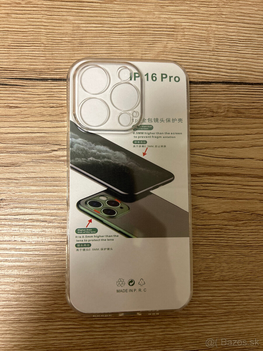 iPhone 16 PRO kryt + ochranne sklo