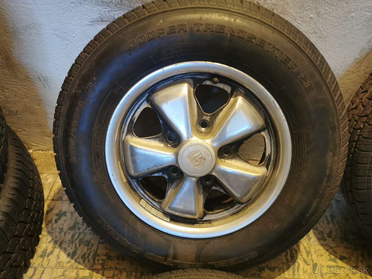 Porsche 911 / 912 - originál 14" Fuchs alu s novými pneu