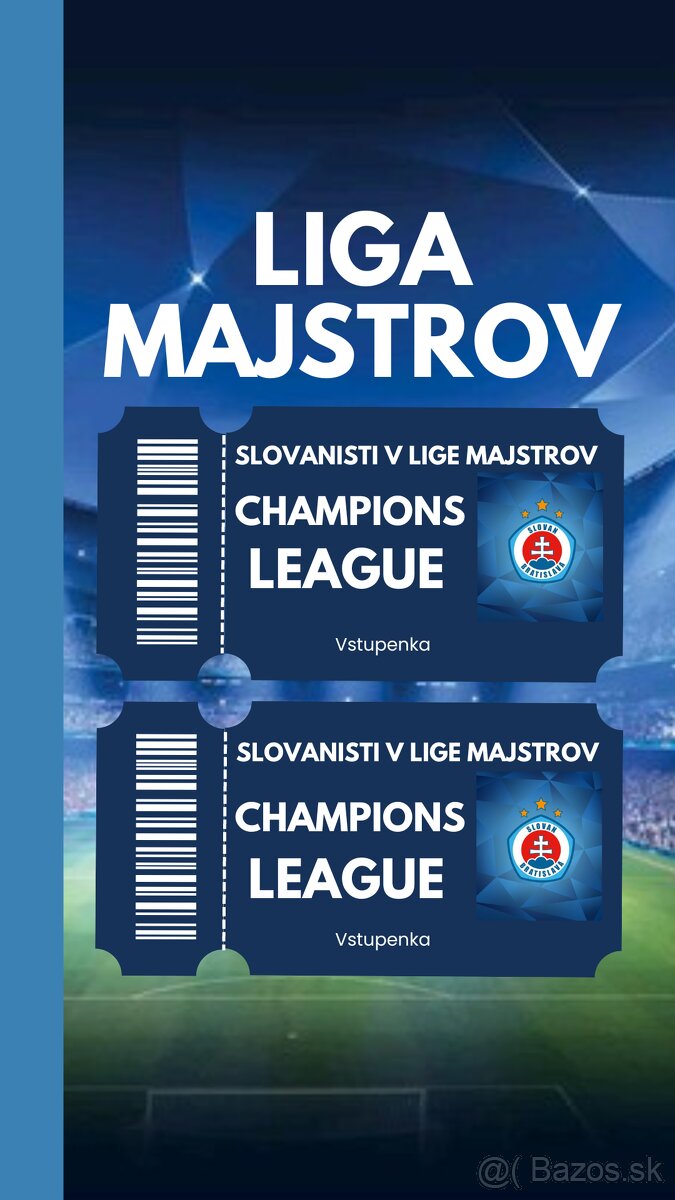 Šk Slovan Bratislava - Liga Majstrov všetky zápasy