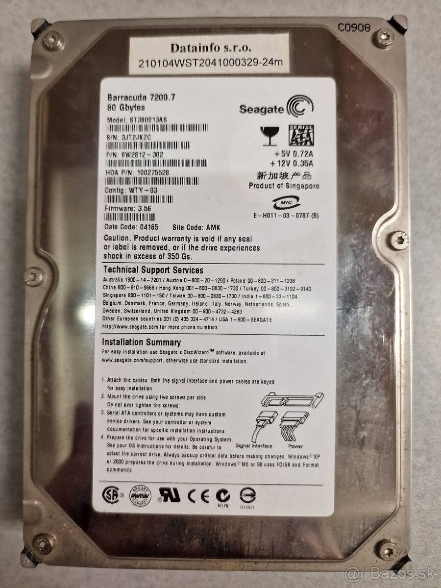 rozne hdd od 80GB - 1tb