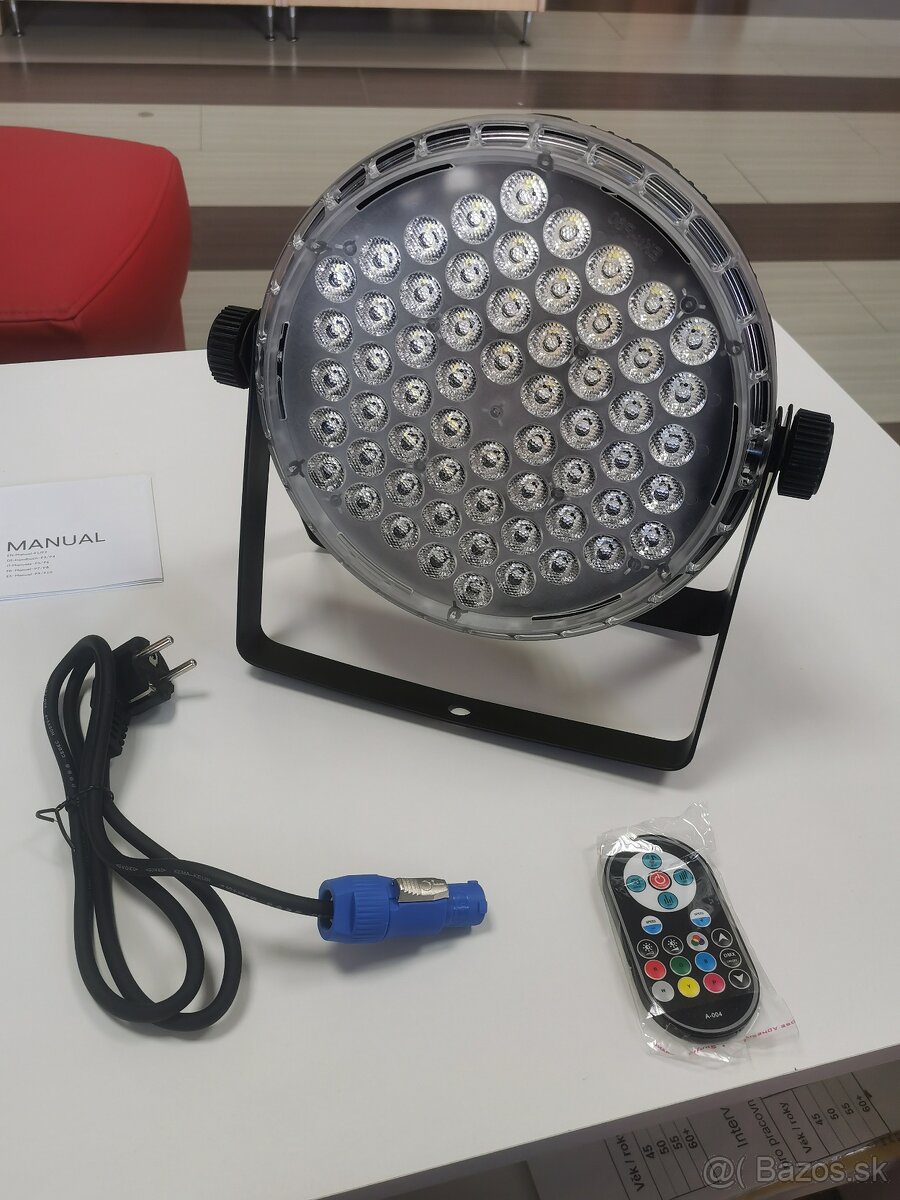 Led par reflektor RGBW 60led na diaľkové ovládanie, dmx