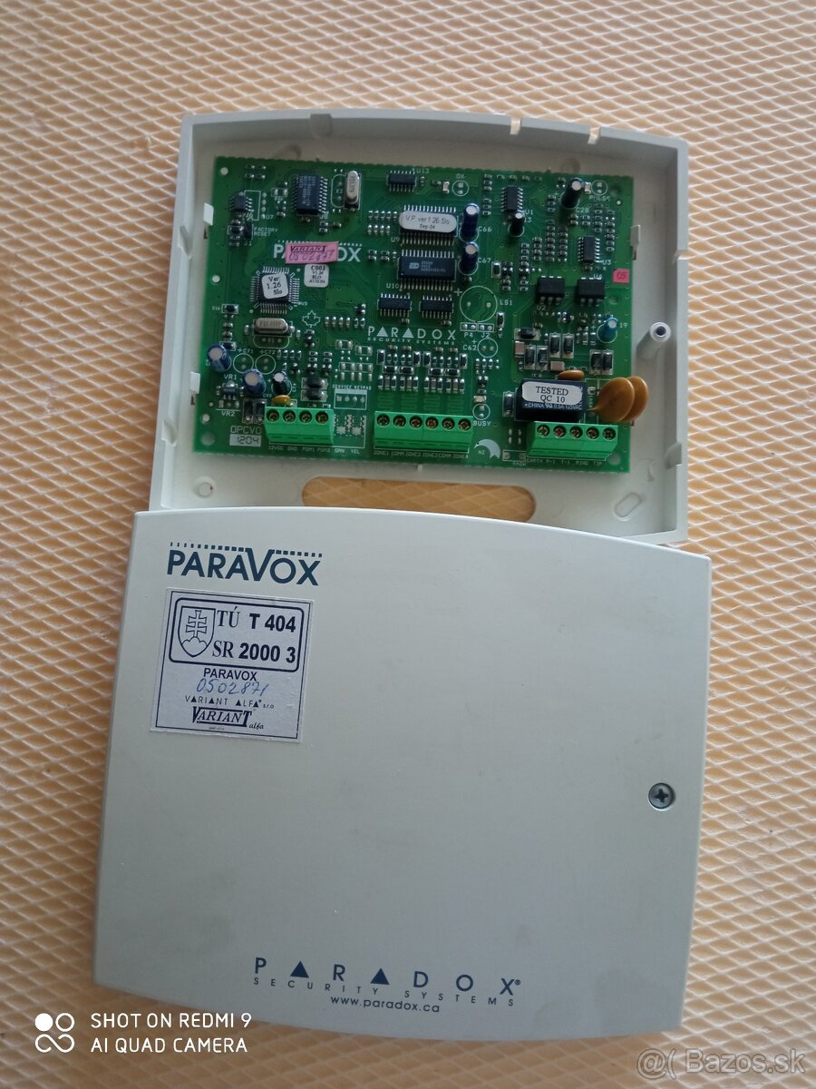 Paradox alarm,  Paravox