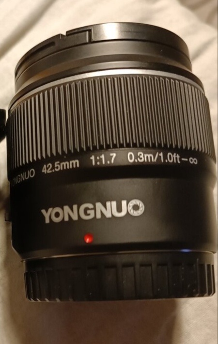 , Youngnuo 42,5  f 1,7,  na Olympus, Panasonic