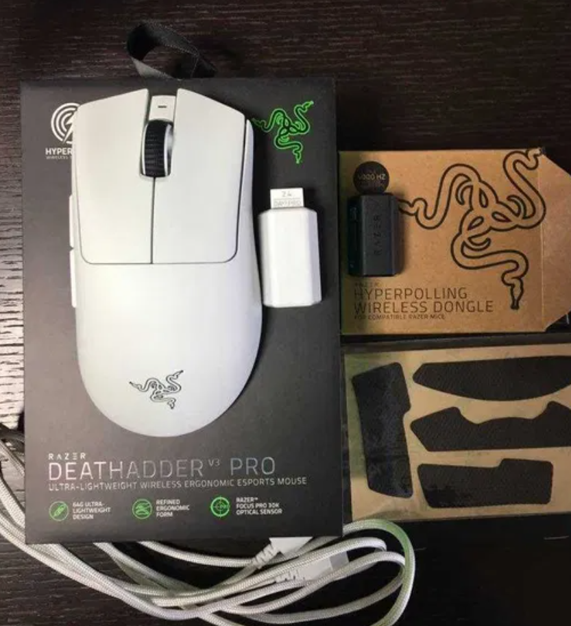 Razer DeathAdder V3 Pro White/Biela