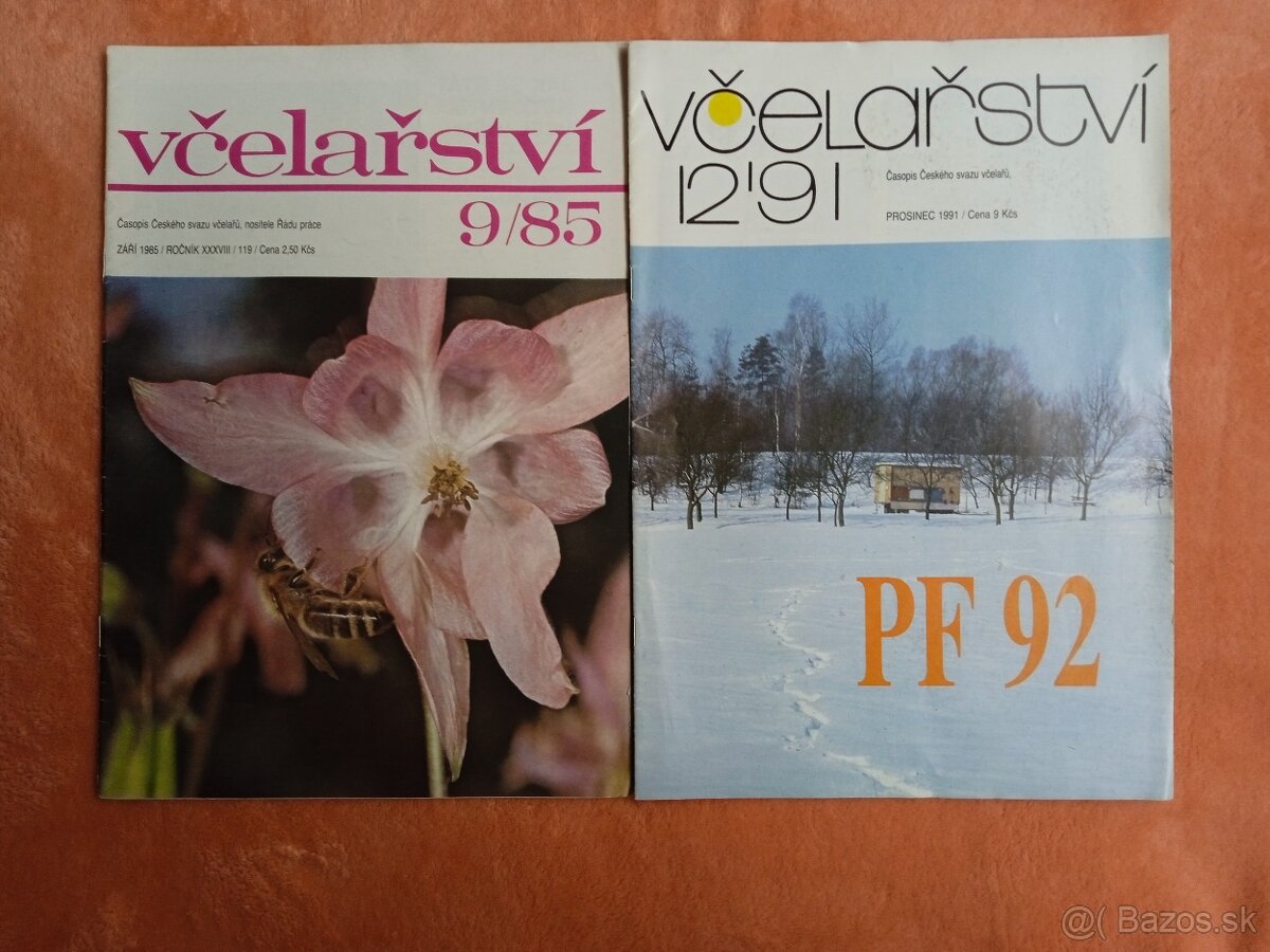 časopis Včelařství od č.9/1985 až po č.12/1991