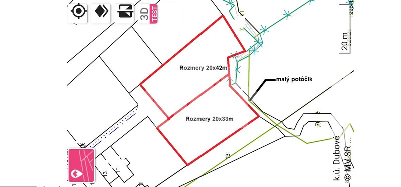 Pozemok/ DUBOVÉ/ Turčianske Teplice/ 760 m2/