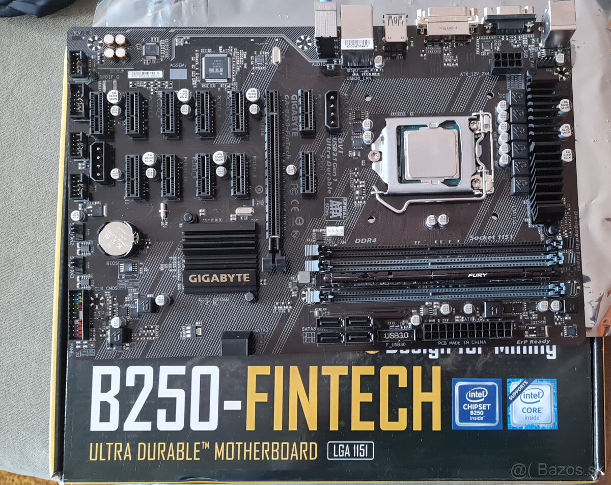 GIGABYTE Fintech mining soc 1151 + CPU i5-7500