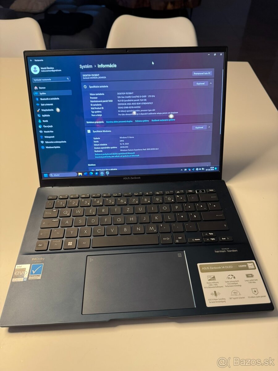 Predám ASUS Zenbook UX3402Z s 2,8K rozlíšením