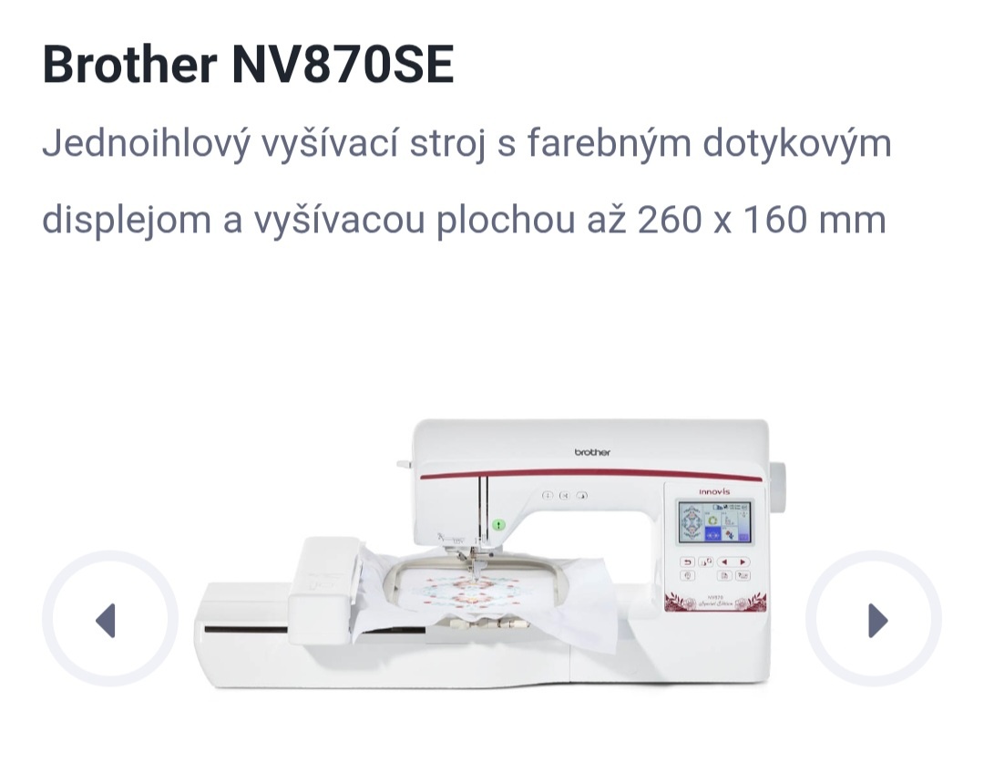 Vyšívací stroj Brother Innovis 870SE