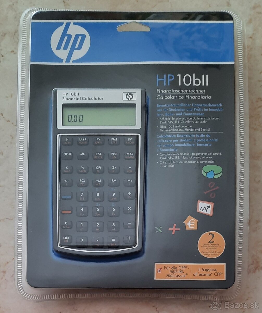 Kalkulátor Hewlett Packard HP-10bII Financial