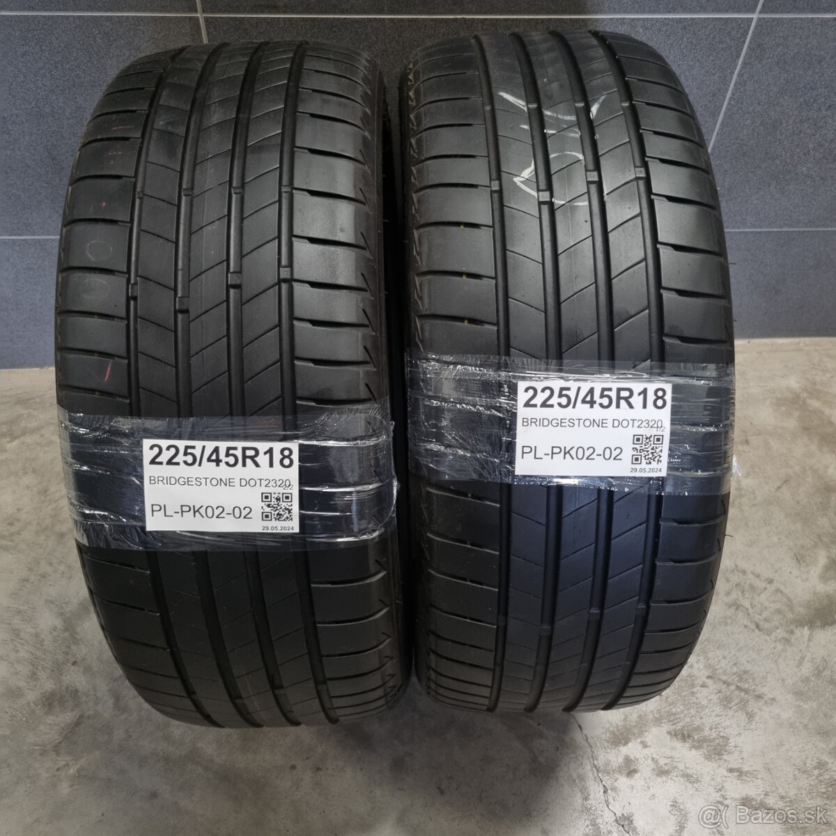 Letné pneumatiky pár BRIDGESTONE 225/45 R18