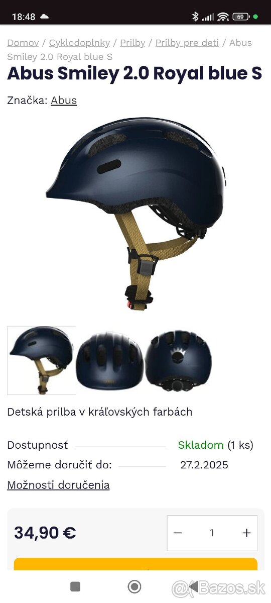 Detská prilba Abus 50-55cm