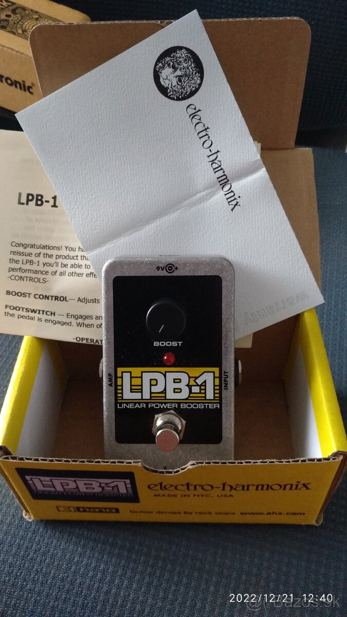 Predám gitarový efekt - Electro Harmonix NANO LPB-1