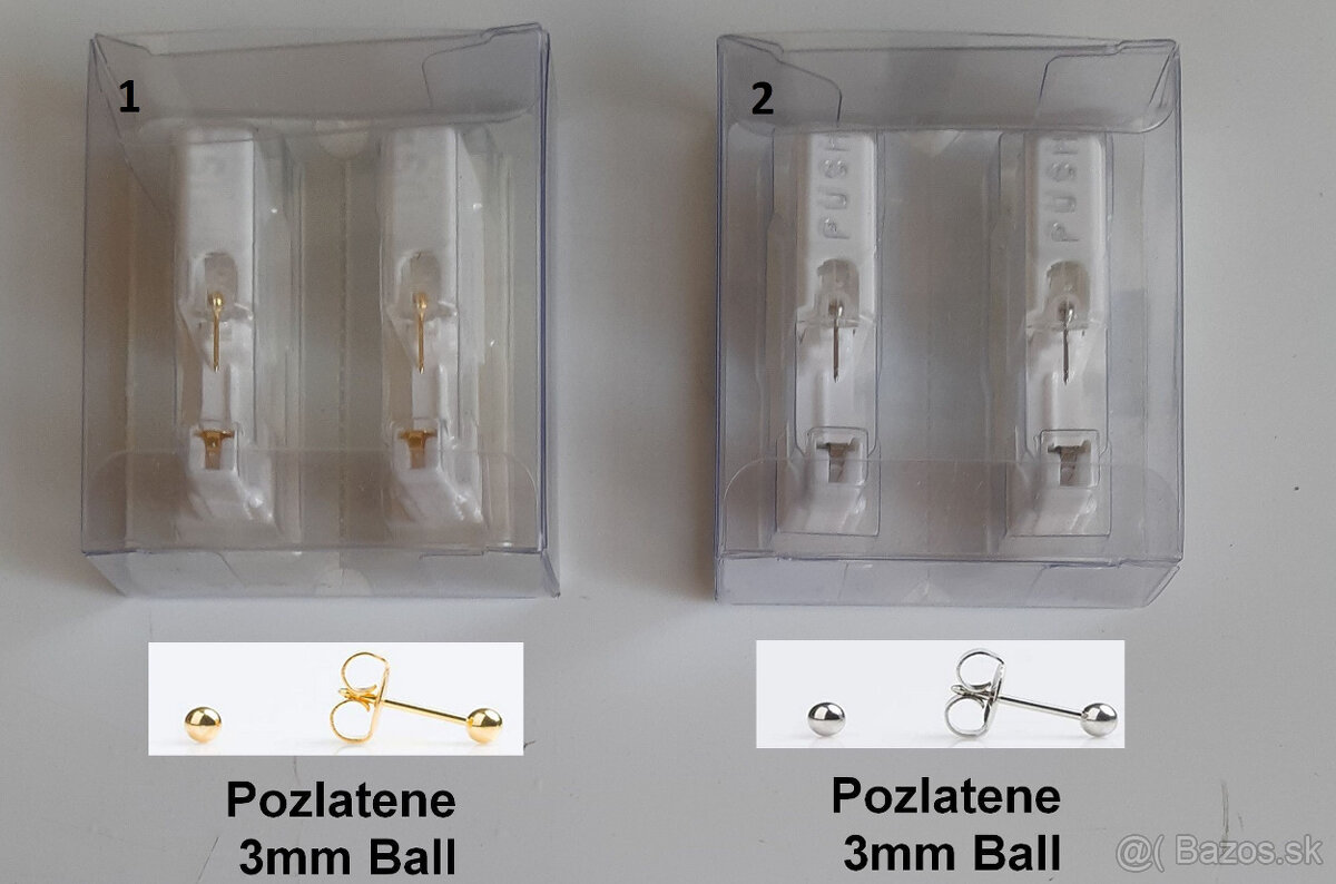 Pozlatene nausnice - Studex.