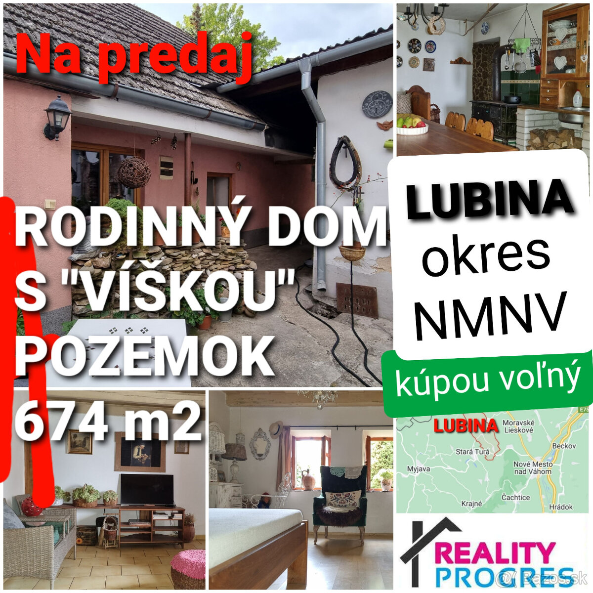 RODINNÝ DOM-CHALÚPKA s "VÍŠKOU" a POZEMOK 674m2 LUBINA-NMN