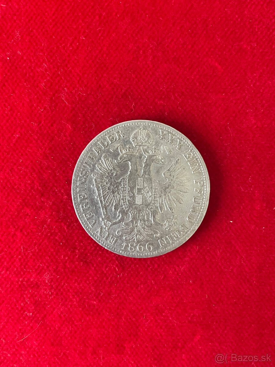 Spolkový Toliar 1866 B ( mincovňa Kremnica )
