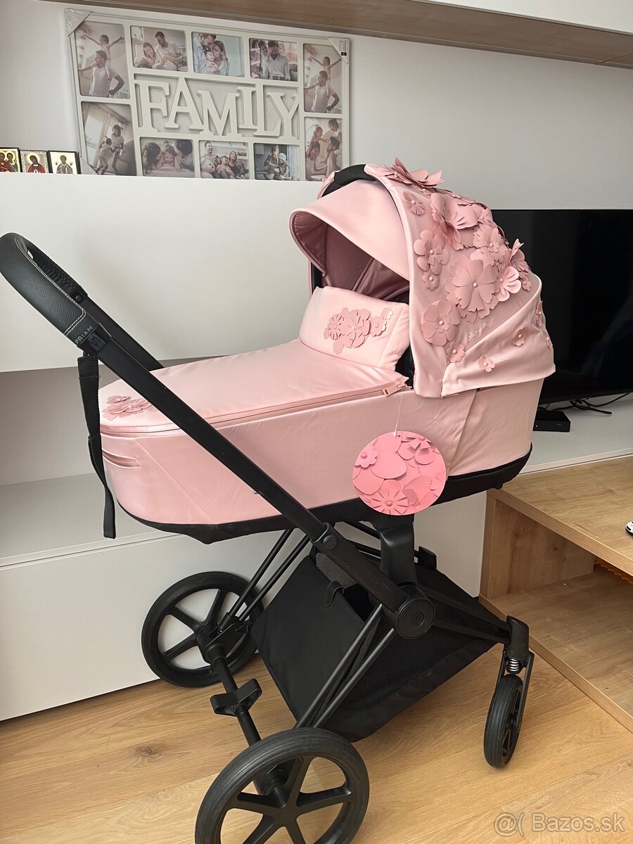 Vanička Cybex priam 4.0 simply flowers pink