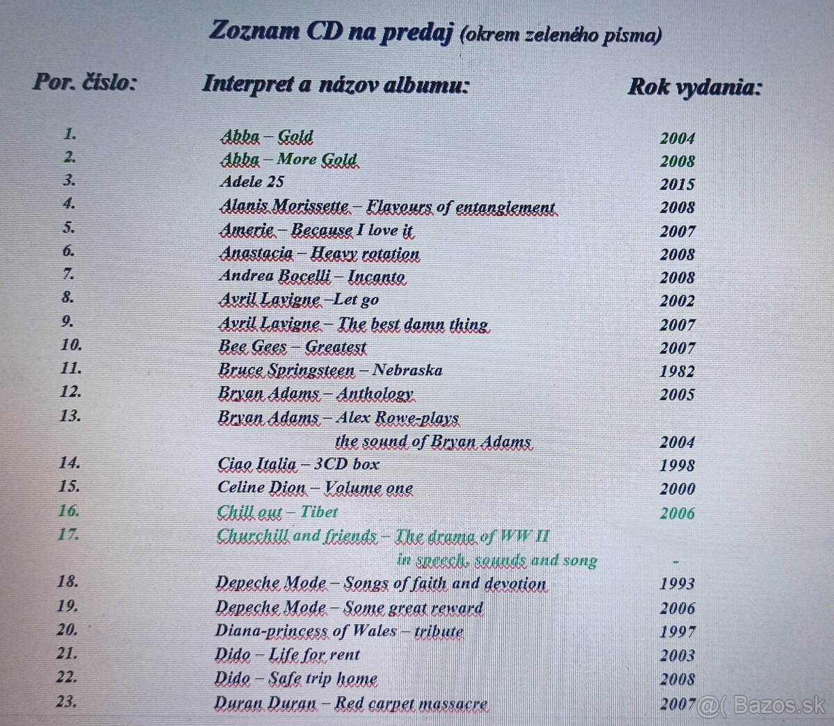 Predam mnozstvo CD