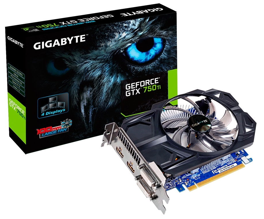 Gigabyte GTX 750 Ti, 2GB/128-bit, GDDR5, 2xDVI, D-Sub,2xHDMI