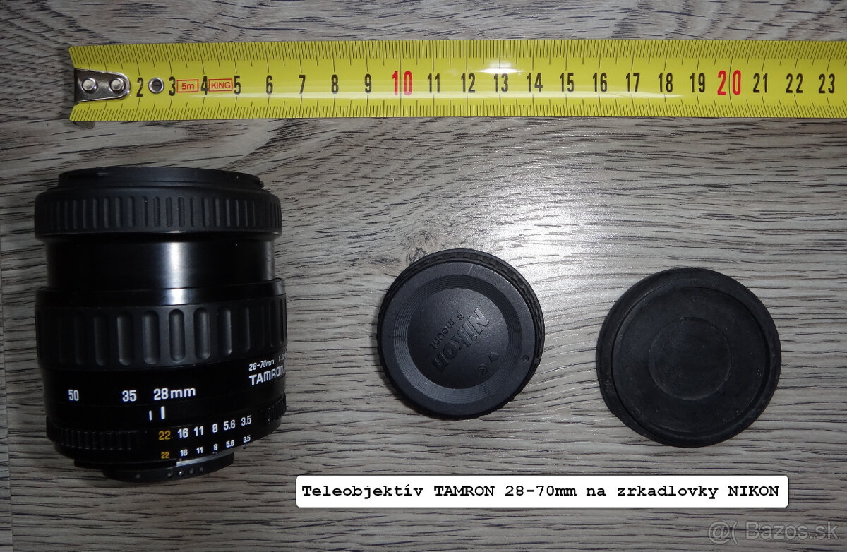 Predám teleobjektív TAMRON 28-70mm na zrkadlovky NIKON