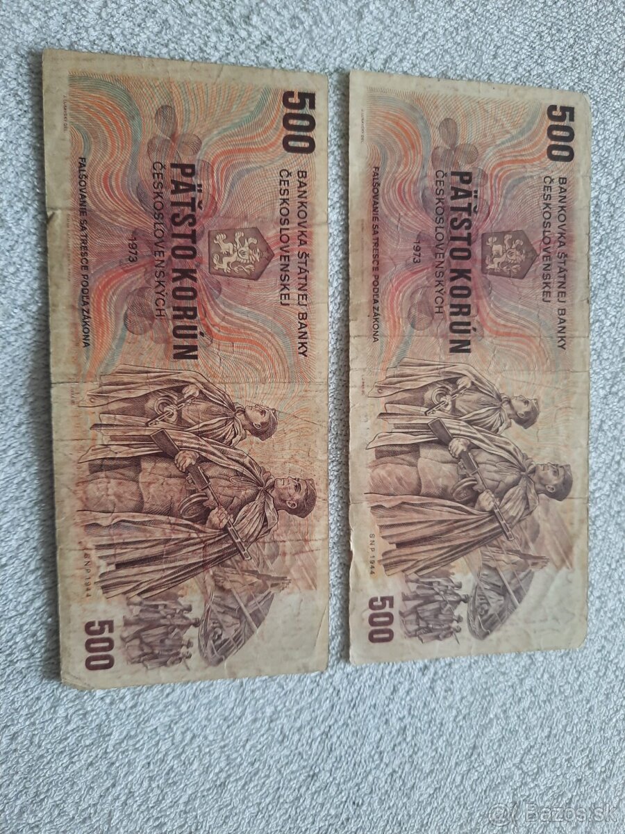 500 Kčs bankovky