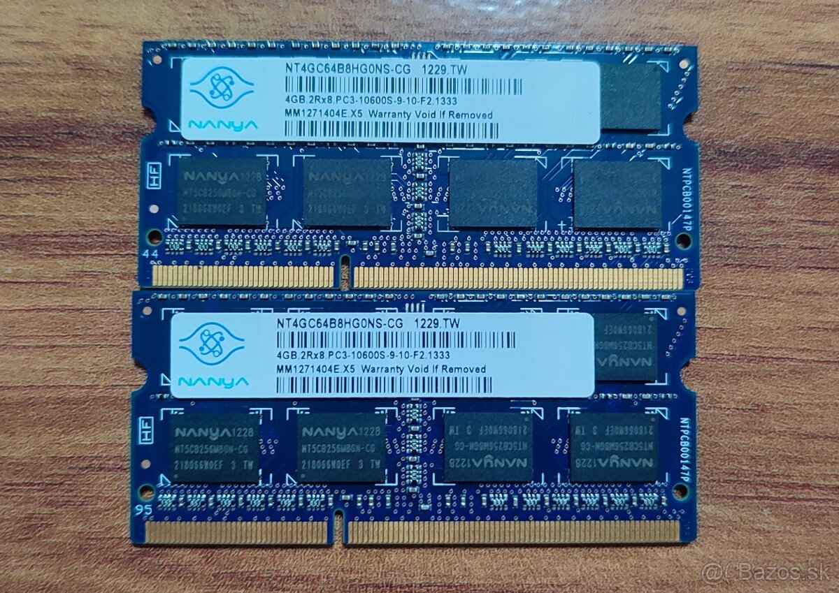 2Ks Nanya 4GB (24GB) DDR3 NT4GC64B8HG0NS-CG