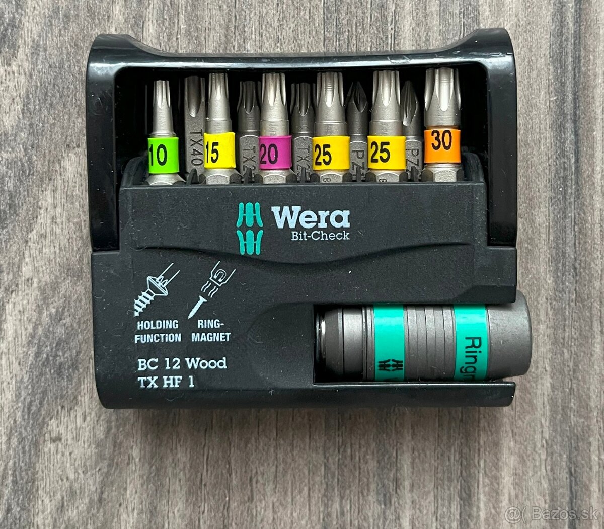 Wera 057435 - 1/4" Bit-Check 12 Wood TX HF1