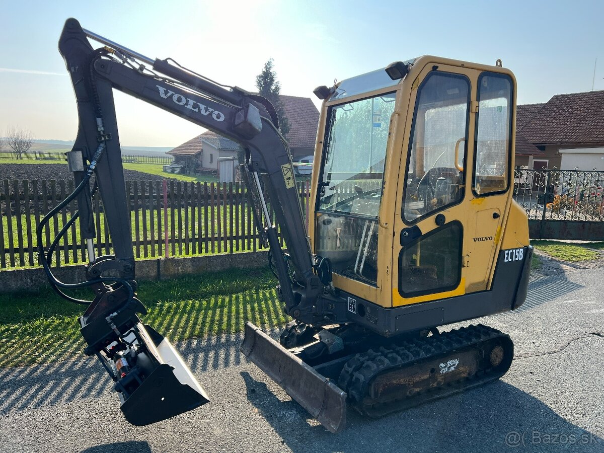 Minibagr Volvo EC15 hyd.podvozek+hyd.svahovka,2007