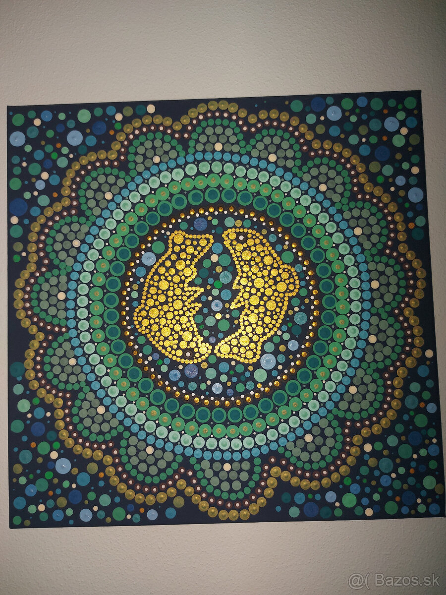 Ručne malovaný obraz Mandala