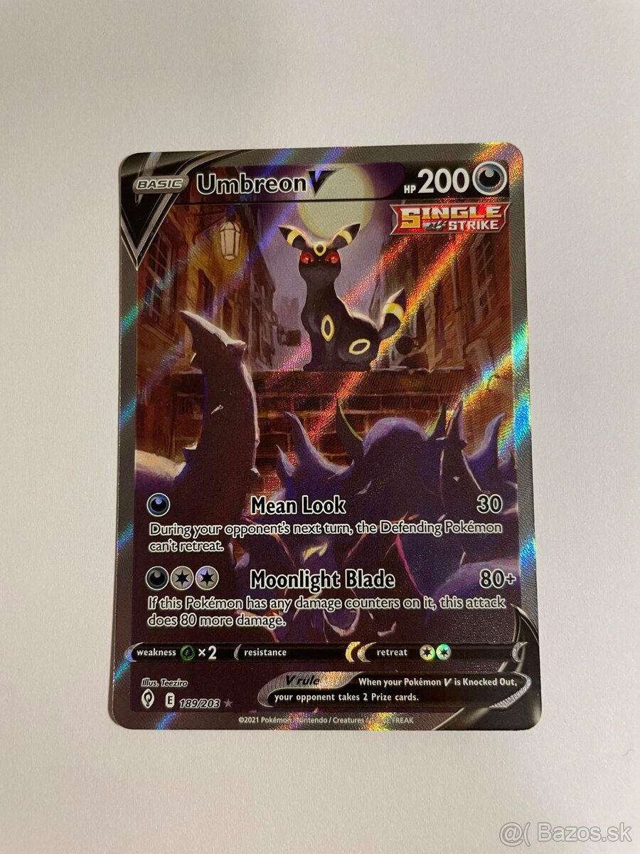 Umbreon V Alt Full Art Ultra Rare - 189/203 - Evolving Skies