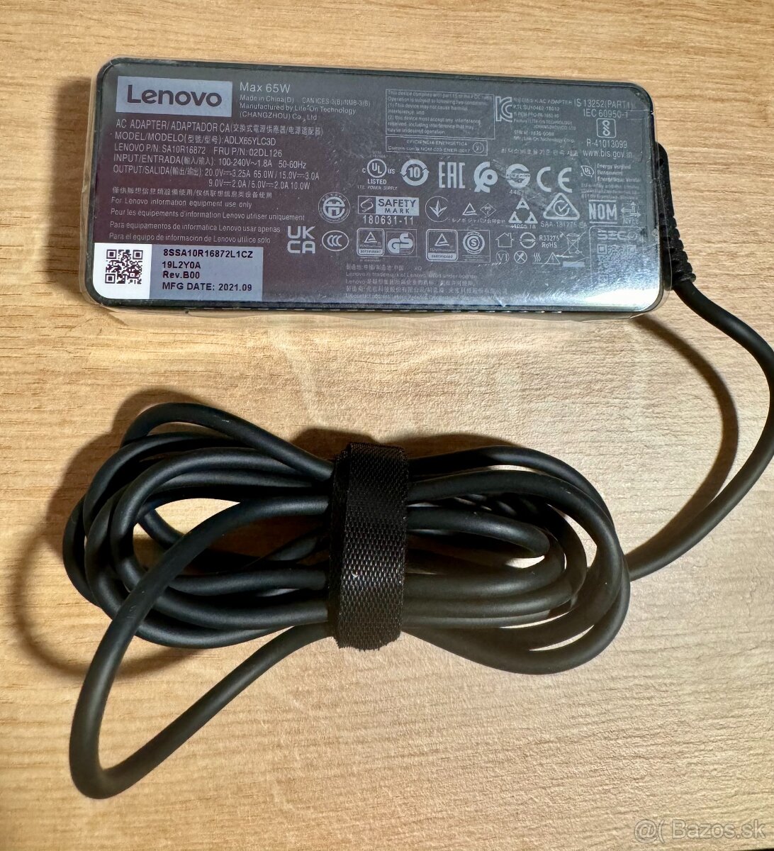 Nabíjací Lenovo AC USB-C 65W adaptér nový - nepoužívaný